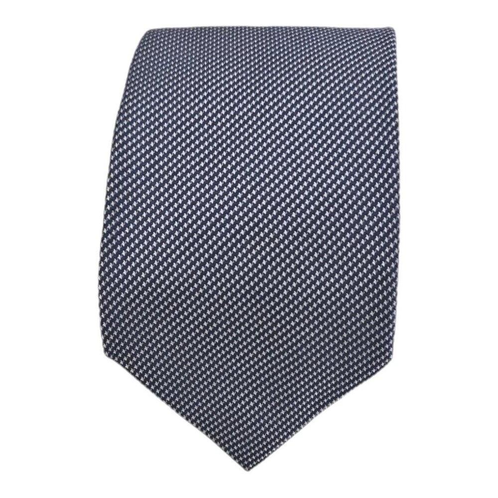 ALAIN FIGARET 7FOLD Blue Geometric Silk Tie ITALY 62"/ 3.4" EC